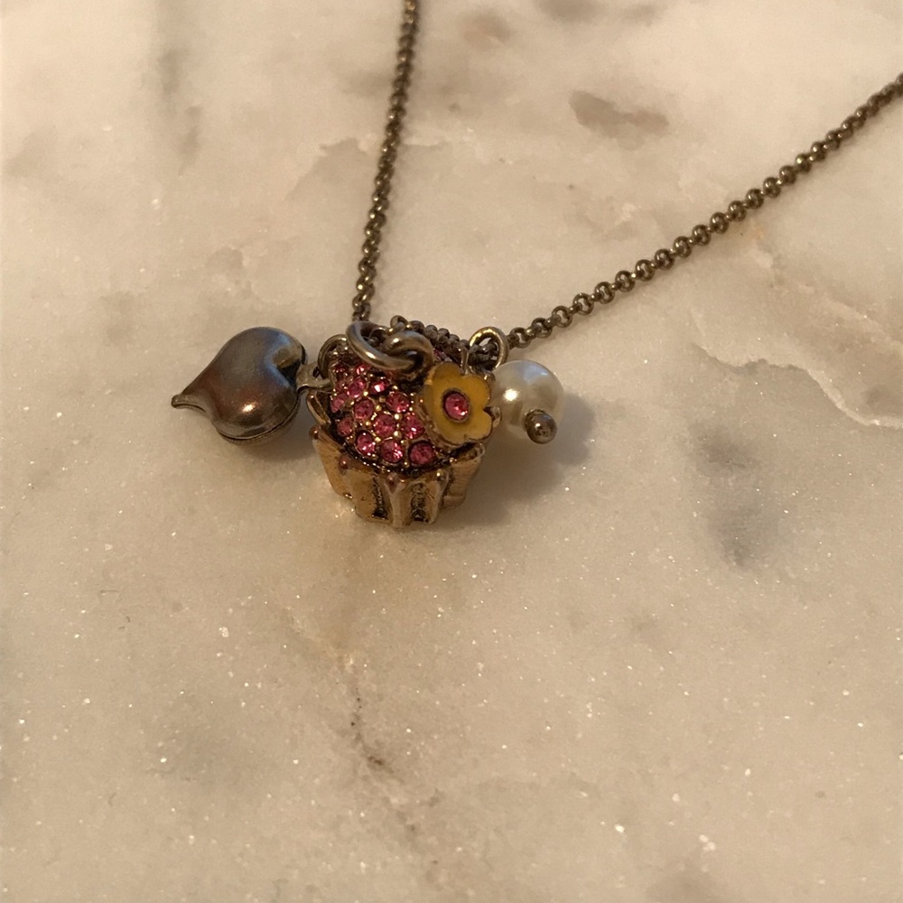 Betsey Johnson Cupcake necklace